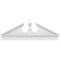 Ekena Millwork Acorn Architectural Grade PVC Combination Pediment, 58"W x 21-3/8"H x 2-3/4"P (Pitch 6/12) PEDPC058X215ACR00 - alternate 3